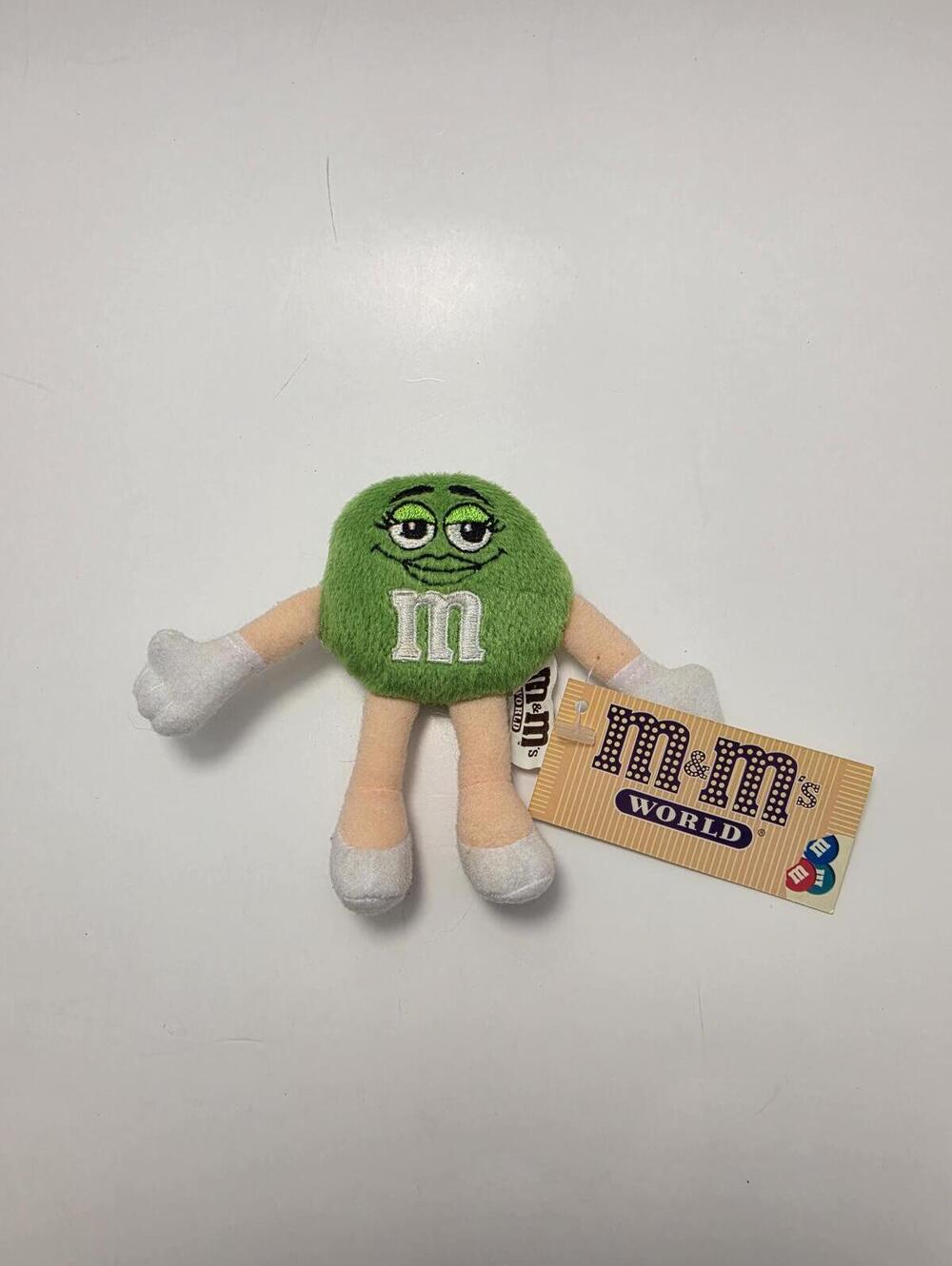 Green M&M Plush, Vintage (Small 3 inch)
